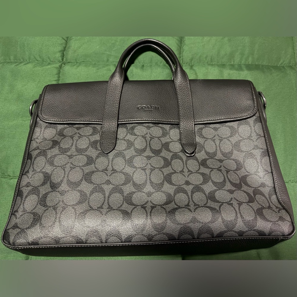 Coach Black and Gray Men's Briefcase